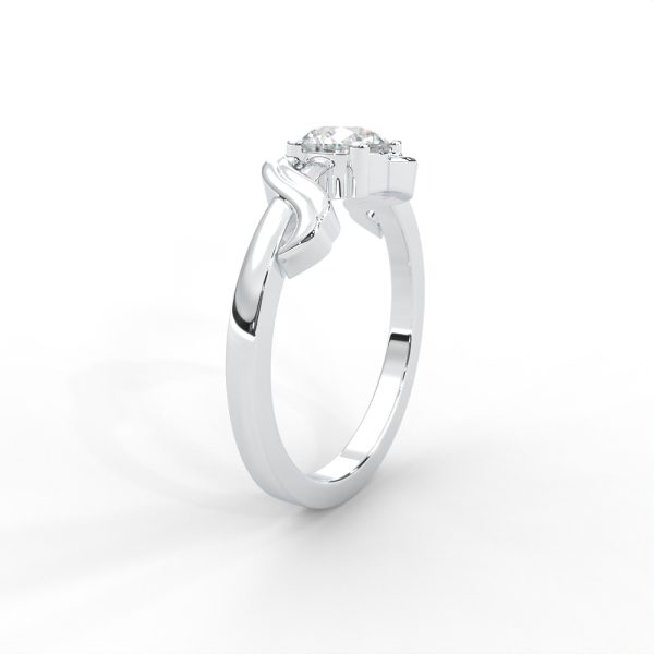 Elegant Solitaire Ring with Twisted Shank Detailing for Women - Image 10