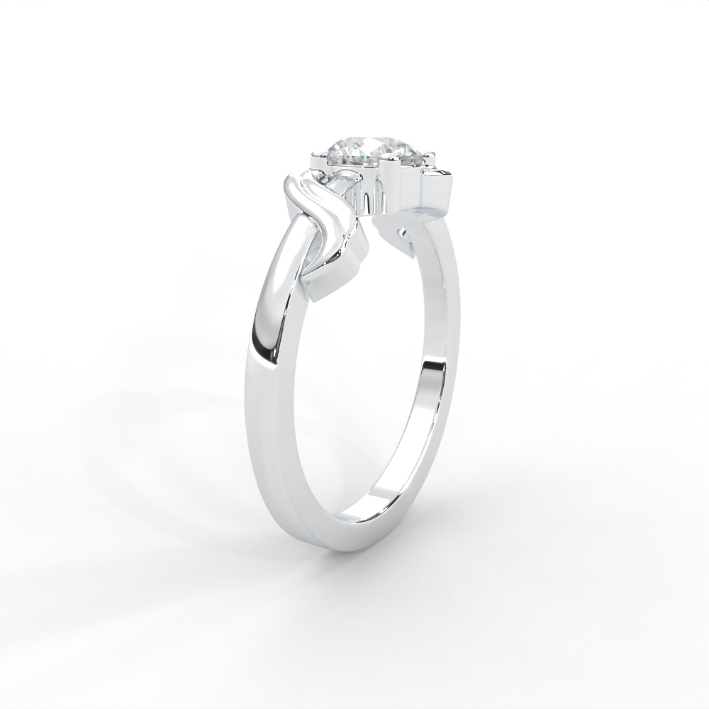 Elegant Solitaire Ring with Twisted Shank Detailing for Women - Image 10