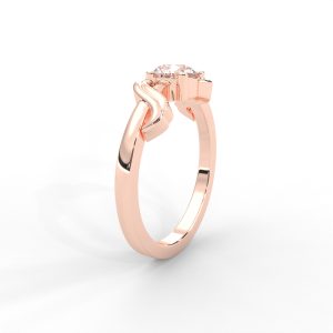Elegant Solitaire Ring with Twisted Shank Detailing for Women - Image 6