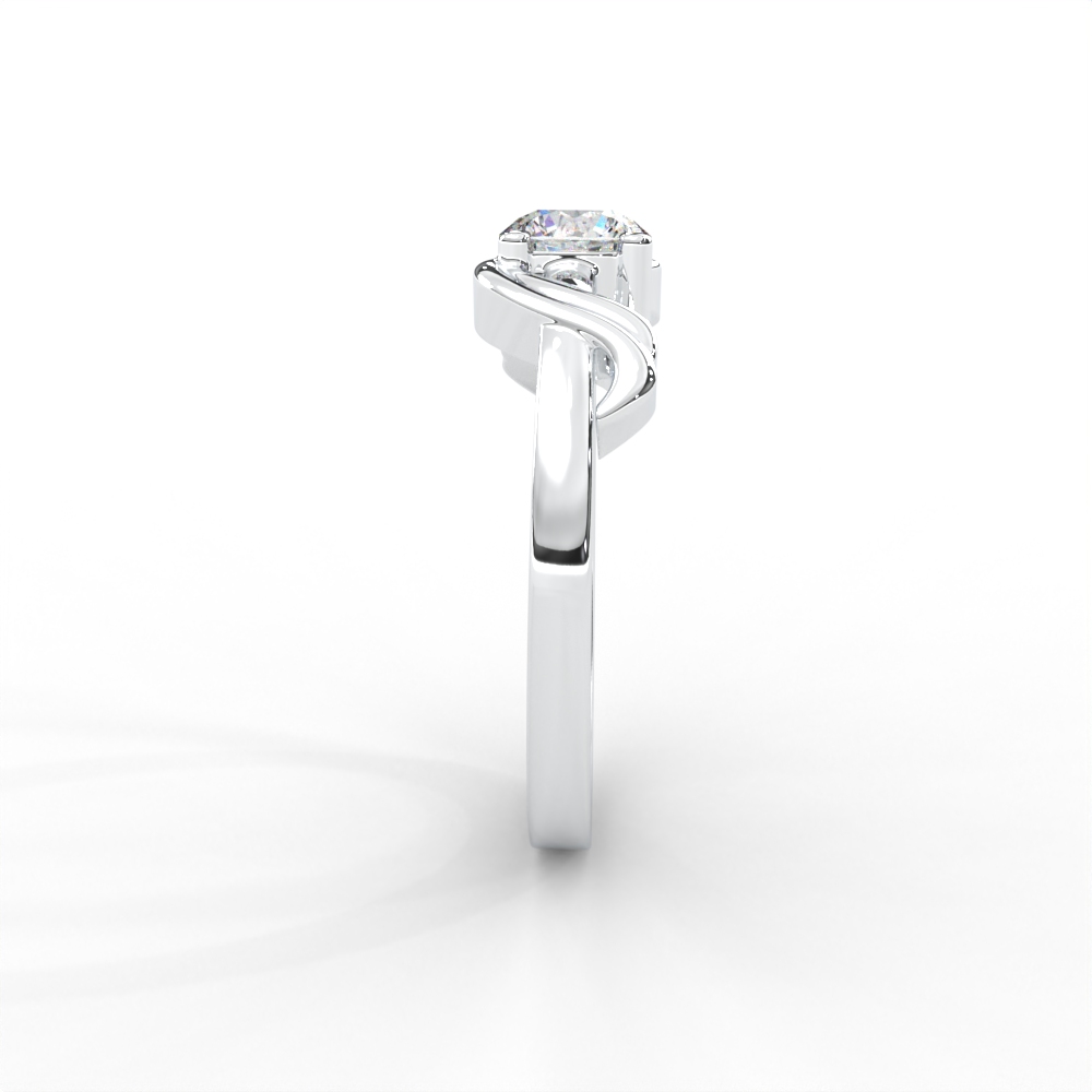 Elegant Solitaire Ring with Twisted Shank Detailing for Women - Image 11