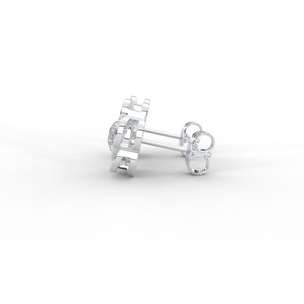 Floral Diamond Stud Earrings in 14K & 18K Gold - Image 6