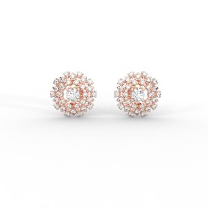 Radiant Double Halo Diamond Cluster Studs - Image 5