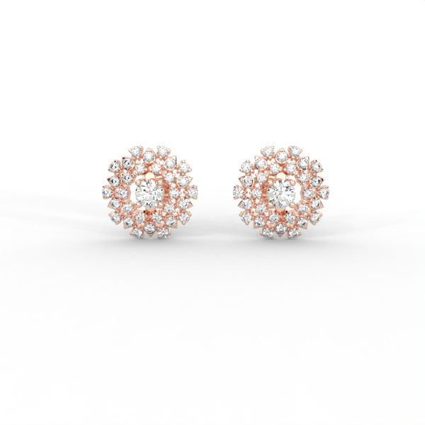 Radiant Double Halo Diamond Cluster Studs - Image 5