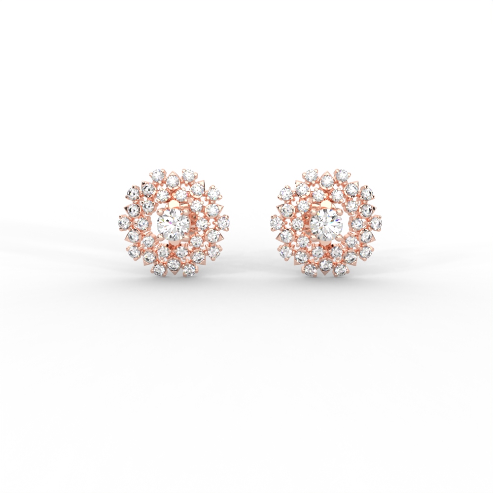 Radiant Double Halo Diamond Cluster Studs - Image 5