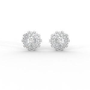 Radiant Double Halo Diamond Cluster Studs - Image 9