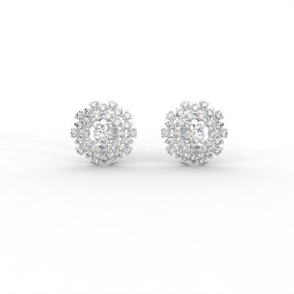 Radiant Double Halo Diamond Cluster Studs - Image 9
