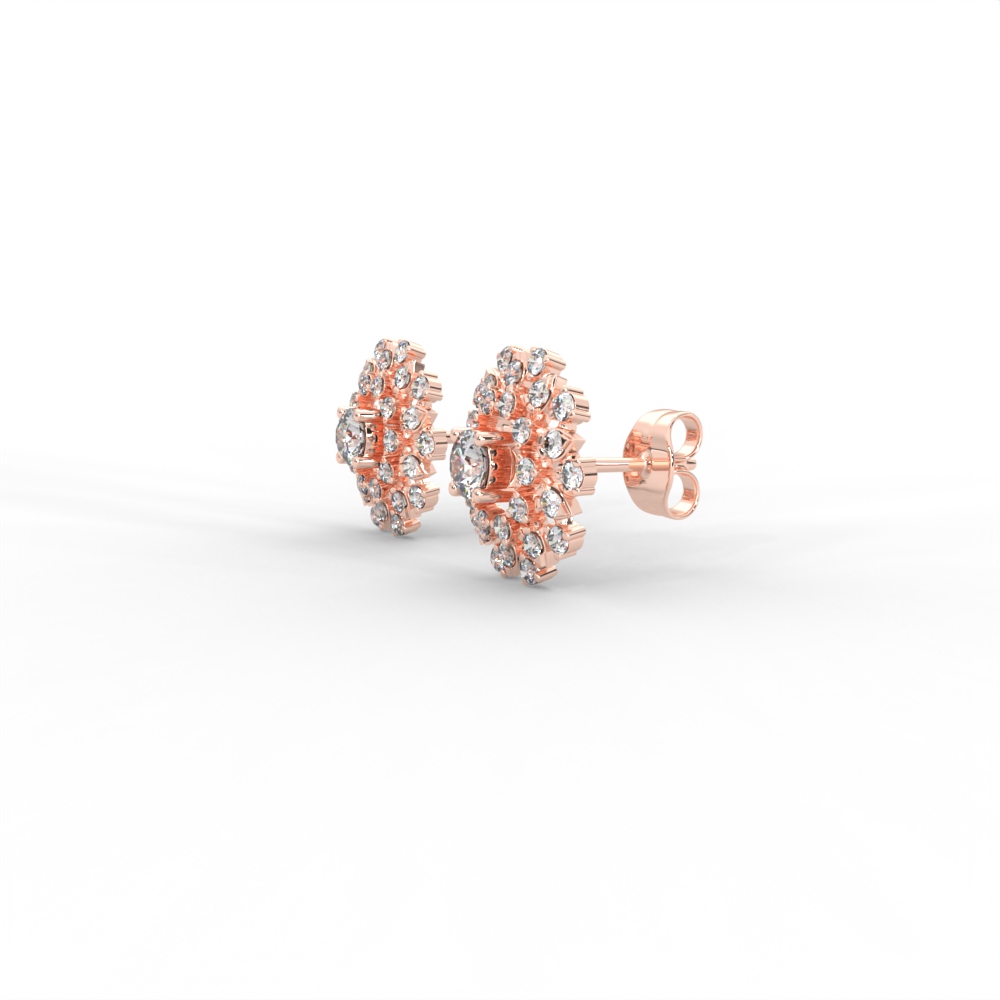 Radiant Double Halo Diamond Cluster Studs - Image 6