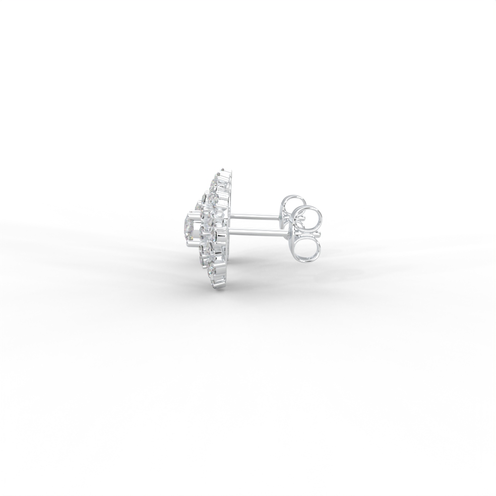 Radiant Double Halo Diamond Cluster Studs - Image 11