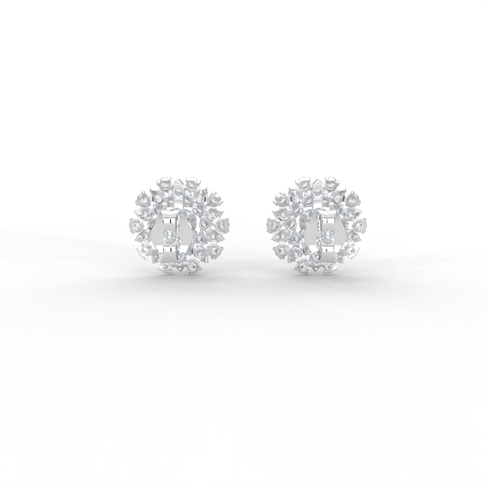 Radiant Double Halo Diamond Cluster Studs - Image 12