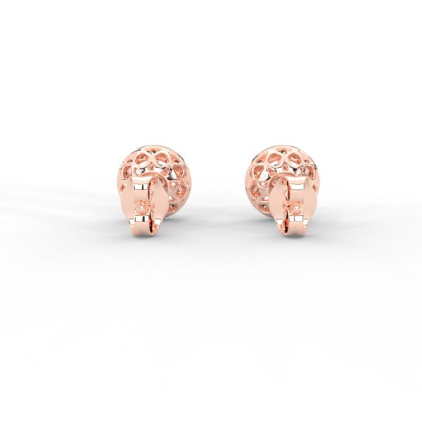 Classic Halo Round Diamond Stud Earrings - Image 12