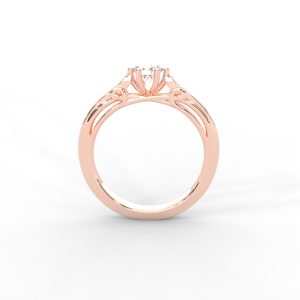 Classic Four-Prong Round Solitaire Ring with Elegant Split Shank Design for Women - Image 11