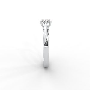 Classic Four-Prong Round Solitaire Ring with Elegant Split Shank Design for Women - Image 8