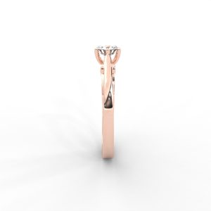 Classic Four-Prong Round Solitaire Ring with Elegant Split Shank Design for Women - Image 12