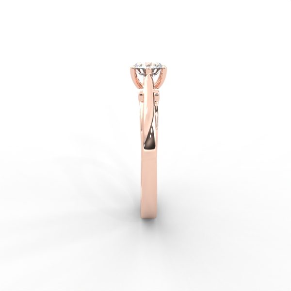 Classic Four-Prong Round Solitaire Ring with Elegant Split Shank Design for Women - Image 12