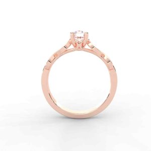Infinity Twist Solitaire Ring with Round Brilliant Diamond for Women - Image 11