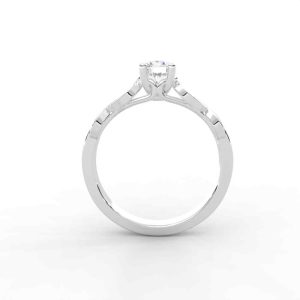 Infinity Twist Solitaire Ring with Round Brilliant Diamond for Women - Image 7
