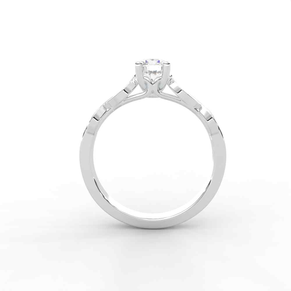 Infinity Twist Solitaire Ring with Round Brilliant Diamond for Women - Image 7