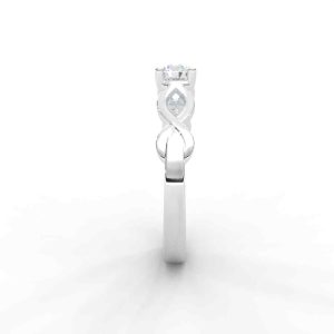 Infinity Twist Solitaire Ring with Round Brilliant Diamond for Women - Image 8